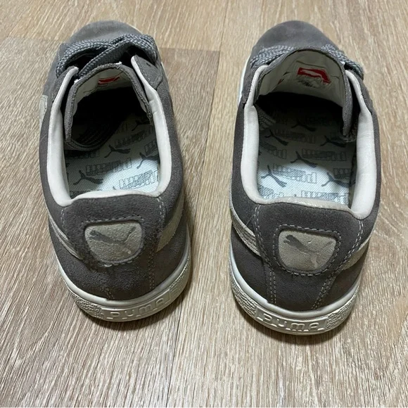 Men's PUMA Suede Classic | Size: 8 | Color: Grey / White - Picture 8 of 12